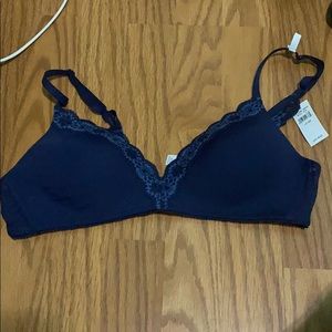 Aerie dark blue bra with some lace detailing